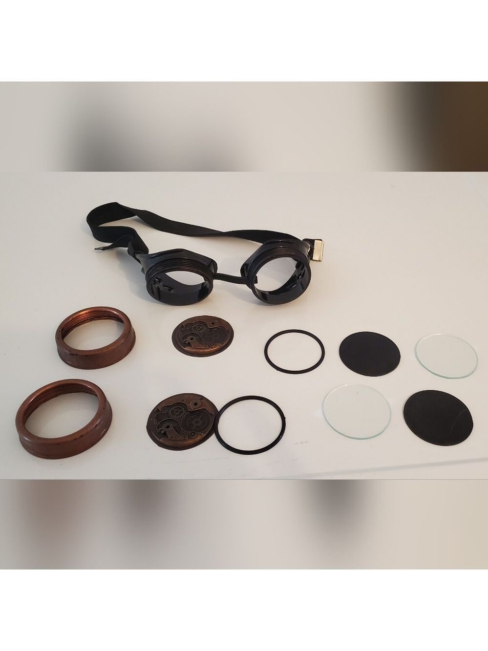 Steampunk Rust Color Goggles - Picture 6 of 9
